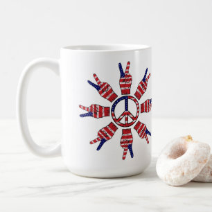Peace Signs Sun Kaffeetasse