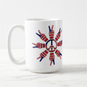 Peace Signs Sun Kaffeetasse (Links)