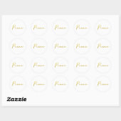 Peace simple gold typography Sticker (Blatt)