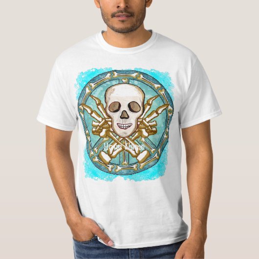 Peace Skeleton Skull T - Shirt (Vorderseite)