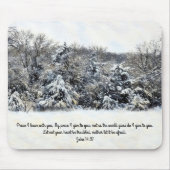 Peace Snow Meadow Bible Verse Faith Mouse Pad Mousepad (Vorne)