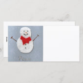 Peace Snowman Fotokarte Feiertagskarte (Vorne/Hinten)