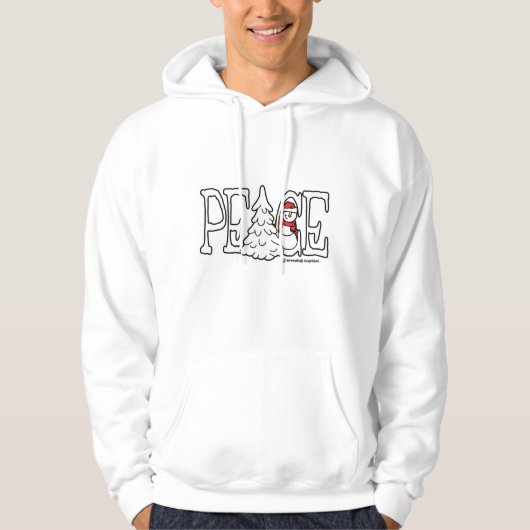 Peace Snowman Hoodie (Vorderseite)