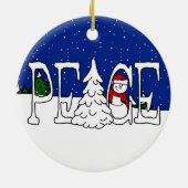 Peace Snowman Ornament (Hinten)