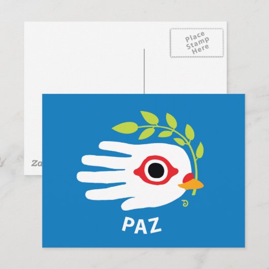 Peace Spanish Postcard Postkarte (Vorne/Hinten)