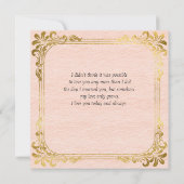 Peace Spring Blume grenzt an Goldrahmen Mitteilungskarte (Rückseite)