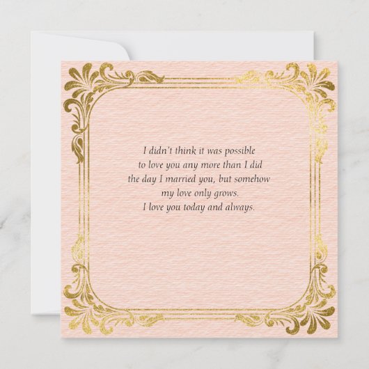 Peace Spring Blume grenzt an Goldrahmen Mitteilungskarte (Rückseite)