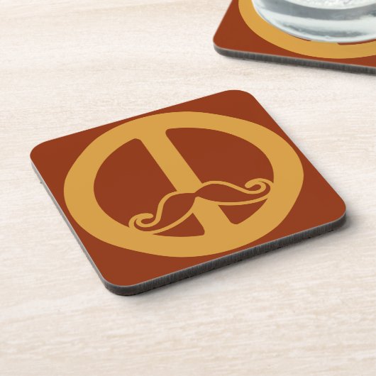 Peace Stache Untersetzer (Linke Seite)