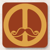 Peace Stache Untersetzer (Vorderseite)