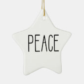PEACE - Star Shaped Christmas Ornament minimal (Rechts)