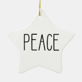 PEACE - Star Shaped Christmas Ornament minimal (Vorne)