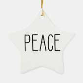 PEACE - Star Shaped Christmas Ornament minimal (Hinten)