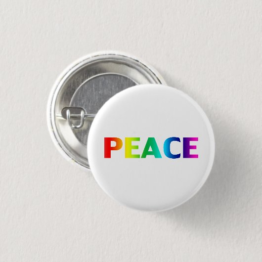 Peace stolt lgbt lgbt queer Gay Regenbogen-Button- Button (Vorne & Hinten)