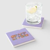 Peace Stone Untersetzer (Seitenansicht)