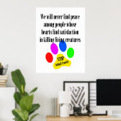 Peace STOP TIERE CRUELTY Poster (Heimbüro)