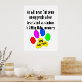Peace STOP TIERE CRUELTY Poster (Küche)