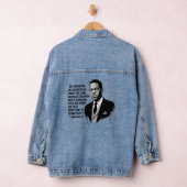 Peace & Strength – Malcolm X Inspirational Quote  Jeansjacke (Hangar)