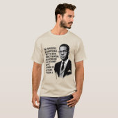 Peace & Strength – Malcolm X Inspirational Quote  T-Shirt (Vorne ganz)