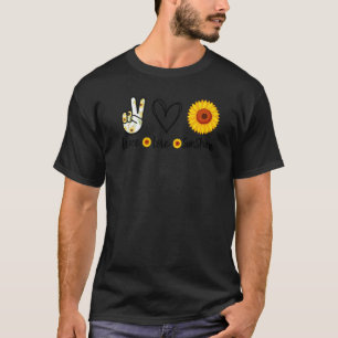 Peace Summer Hippie Sonnenblume Liebe Sonnenschein T-Shirt