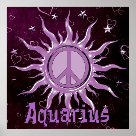 Peace Sun Aquarius Poster (Vorne)