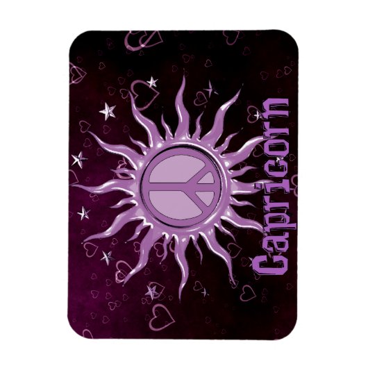Peace Sun Capricorn Magnet (Vertikal)