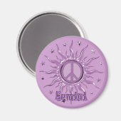 Peace Sun Gemini Magnet (Vorderseite/Rückseite)