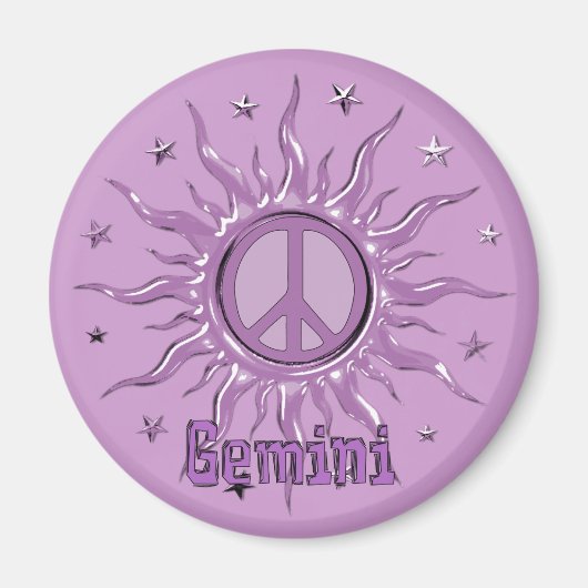 Peace Sun Gemini Magnet (Vorne)
