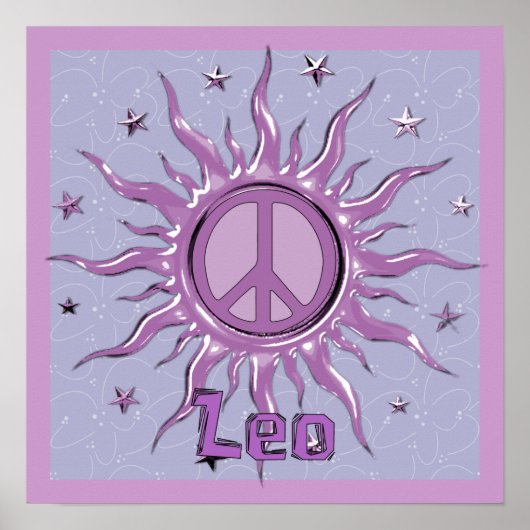 Peace Sun Leo Poster (Vorne)