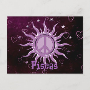 Peace Sun Pisces Postkarte