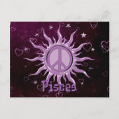 Peace Sun Pisces Postkarte (Vorderseite)