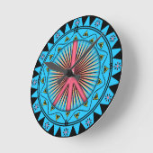 Peace Sun Round Clock Runde Wanduhr (Winkel)