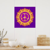 Peace Sun Spiral Poster (Küche)