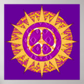 Peace Sun Spiral Poster (Vorne)