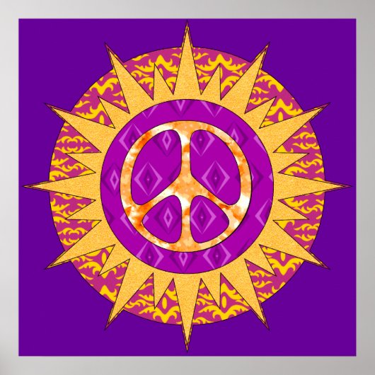 Peace Sun Spiral Poster (Vorne)