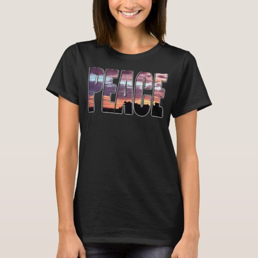 Peace Sunset Letters T-Shirt (Vorderseite)