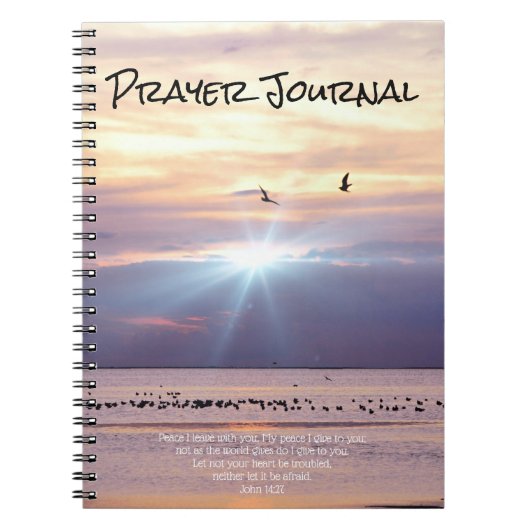 Peace Sunset Ocean Prayer Journal Notizblock (Vorderseite)