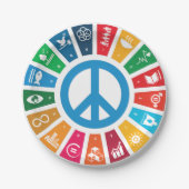 Peace Sustainability Goals Eco-Friendly Party Pack Pappteller (Vorderseite)