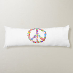 Peace Symbol Blume Power Farbiges Design Seitenschläferkissen