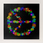 Peace Symbol Blume Power Jigsaw Puzzle (Horizontal)