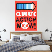 Peace Symbol & Climate Strips Leinwand Mauer Kunst (Insitu (Schlafzimmer))