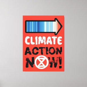 Peace Symbol & Climate Strips Leinwand Mauer Kunst