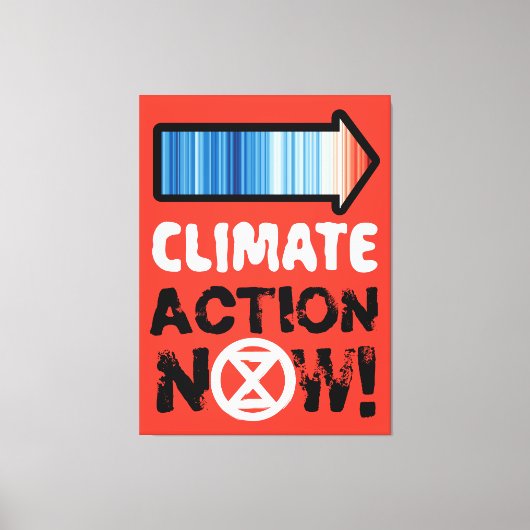 Peace Symbol & Climate Strips Leinwand Mauer Kunst (Vorderseite)