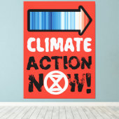 Peace Symbol & Climate Strips Leinwand Mauer Kunst (Insitu (Holzboden))