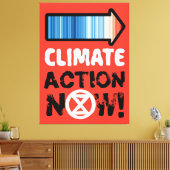 Peace Symbol & Climate Strips Leinwand Mauer Kunst (Insitu (Wohnzimmer))