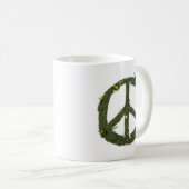 PEACE-Symbol für echte Grass-Blume Hippie 60er-Sig Kaffeetasse (VorderseiteRechts)
