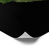 PEACE-Symbol für echte Grass-Blume Hippie 60er-Sig Poster (Ecke)