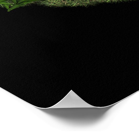 PEACE-Symbol für echte Grass-Blume Hippie 60er-Sig Poster (Ecke)