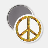 PEACE-Symbol - GOLD Magnet (Vorderseite/Rückseite)
