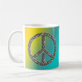 PEACE-Symbol - GOLD & SILVER Kaffeetasse (Links)