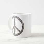 PEACE-Symbol - GOLD & SILVER Kaffeetasse (Vorderseite Links)